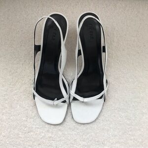 By Far White Roma Heeled Sandals Size 38